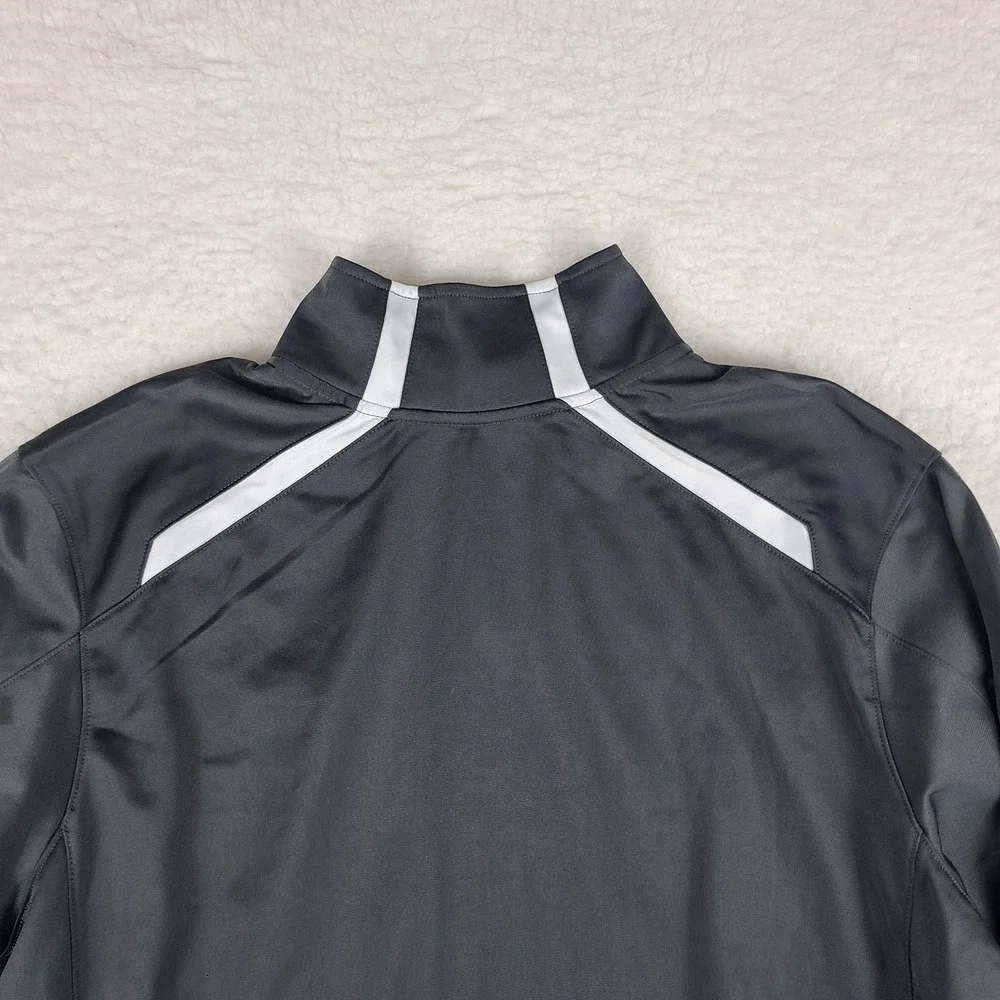 Nike Sweater Mens Large Dark Gray Full‎ Zip Performance Overtime Track Jacket